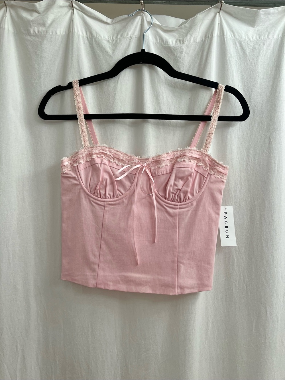 PacSun Blush Pink Lace Corset Top
